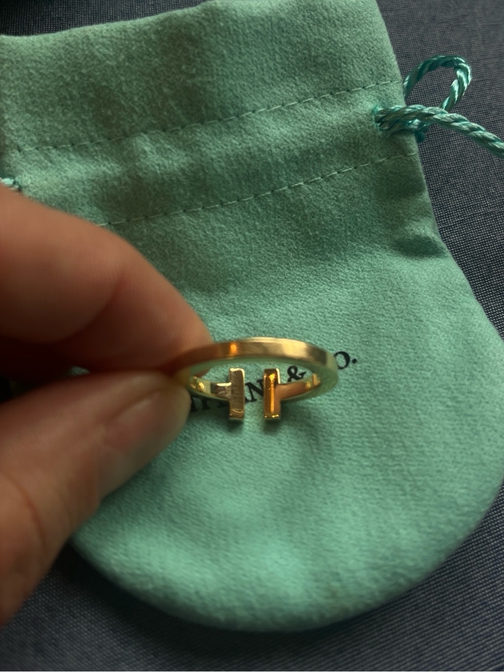 Classic open T ring Tiffany’s gently used - Picture 7 of 14
